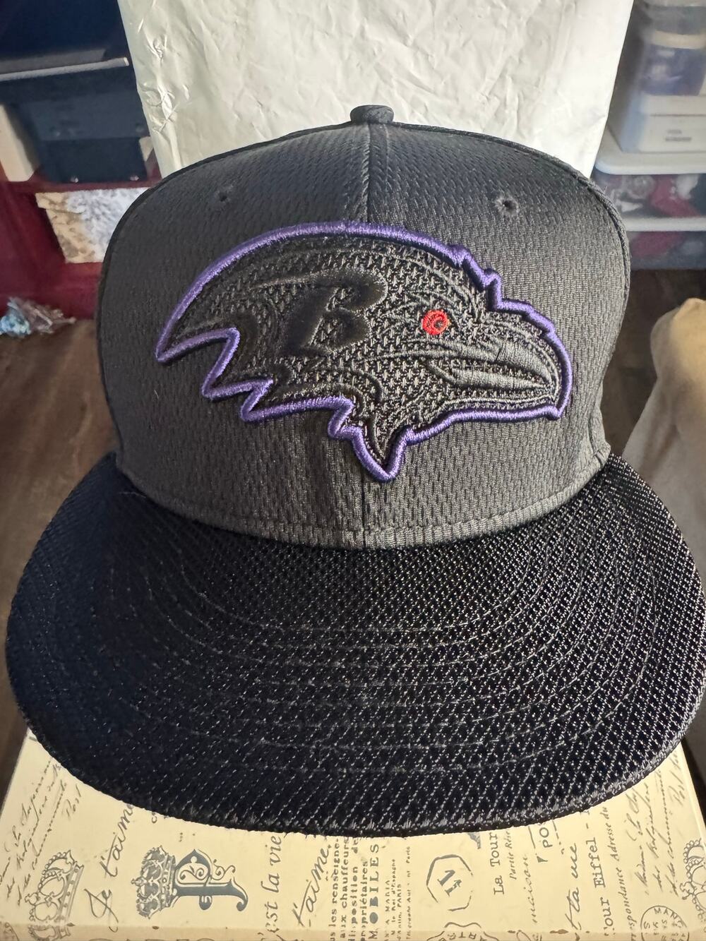 New Era Baltimore Ravens 59FIFTY Fitted Hat 7 3/8 Black Purple NFL Cap